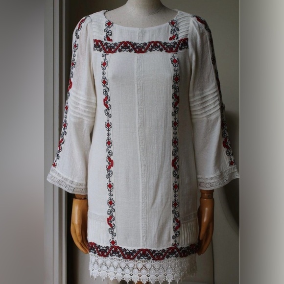 Alice + Olivia Riska Embroidered Dress Size 0 Like New - Picture 6 of 9